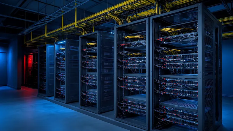 Carrier cross-connect racks in a meet-me room