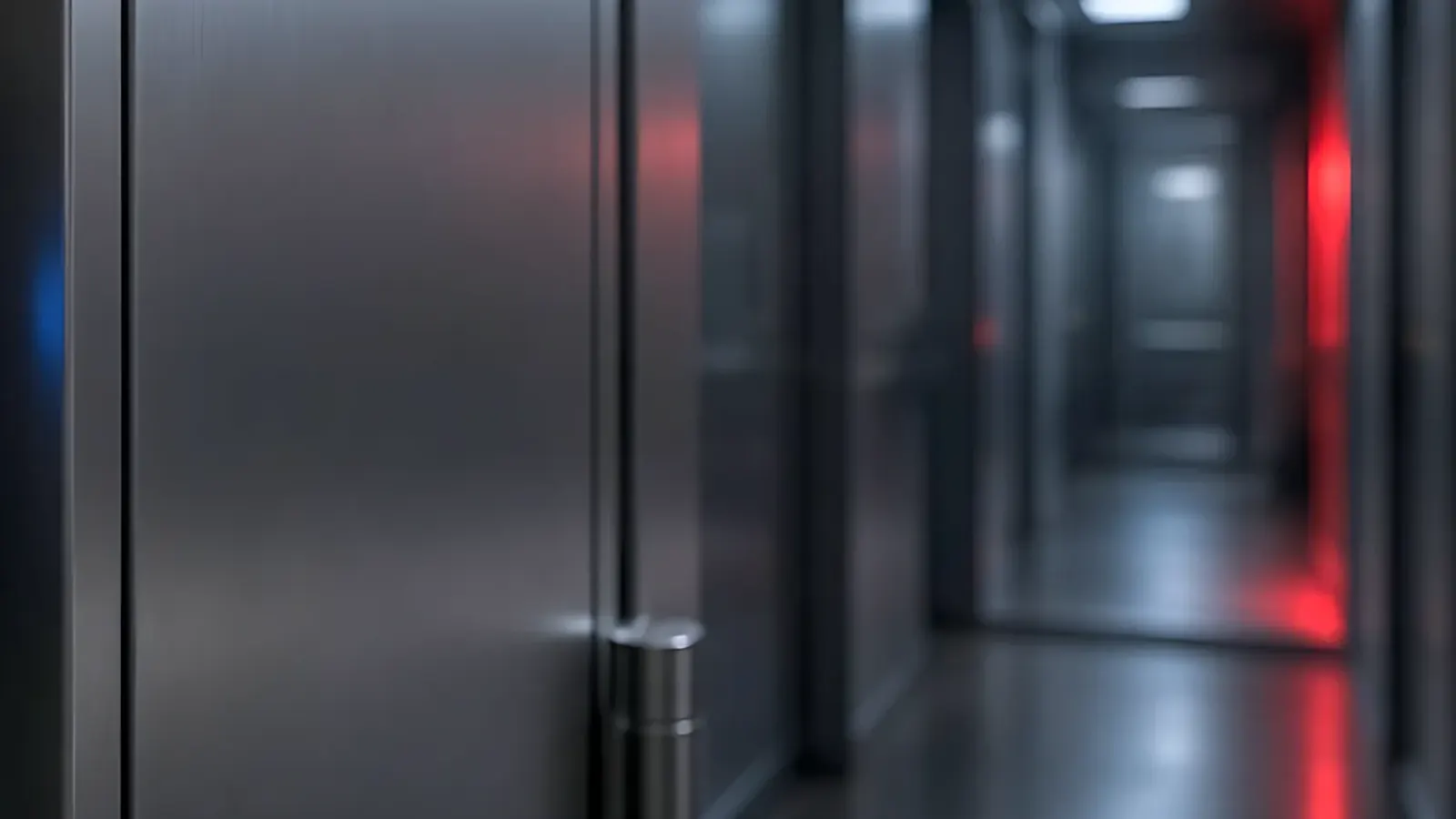 Secured corridor with access-controlled doors