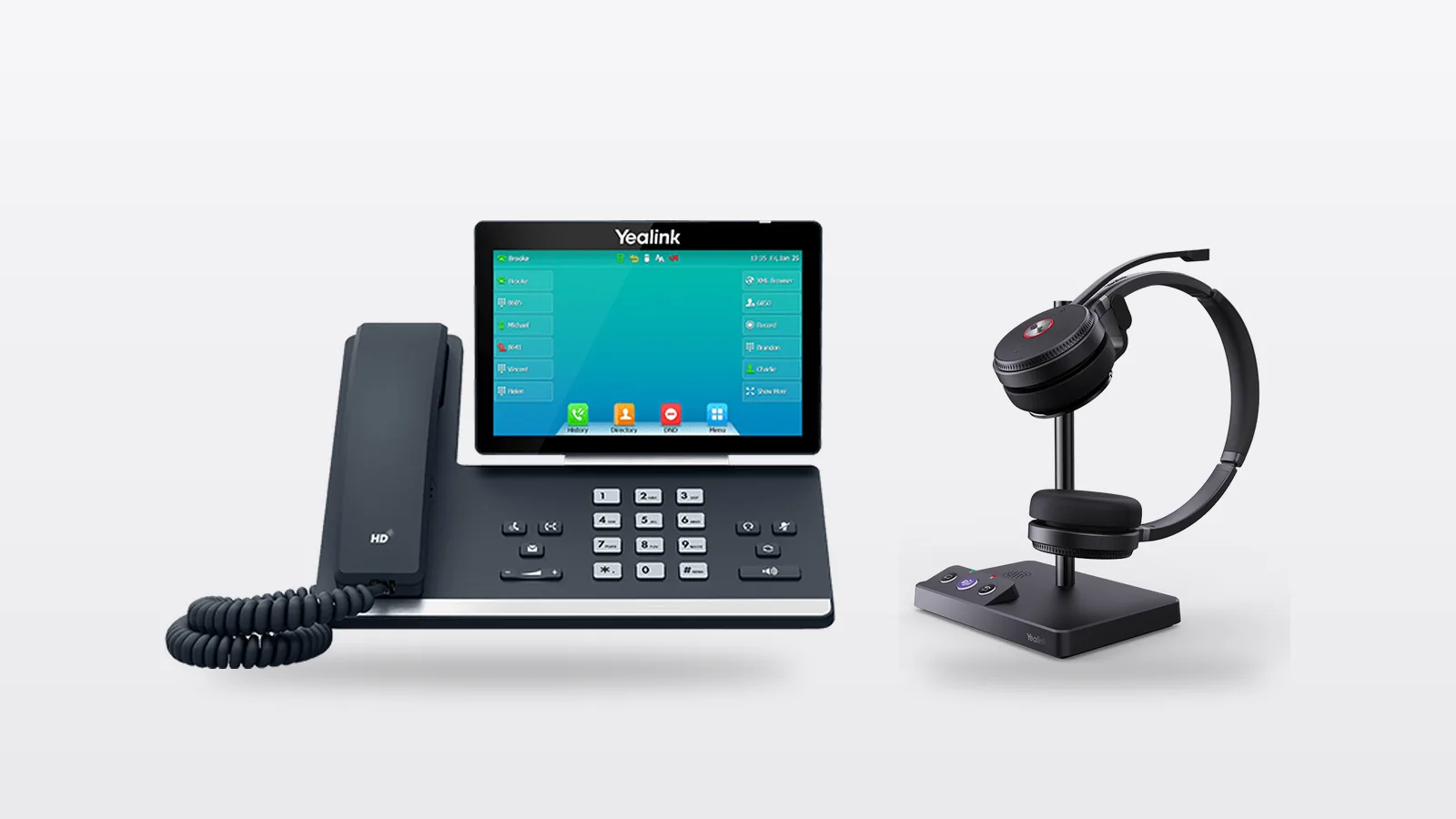 Yealink T57W desk phone and Yealink WH62 DECT wireless headset