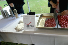 Sierra Experts' sponsored wine/food pairing table