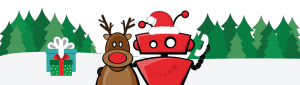 Santa xBert with reindeer