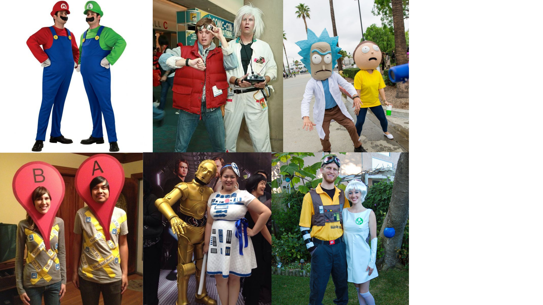 a collage of halloween costumes for tech related things