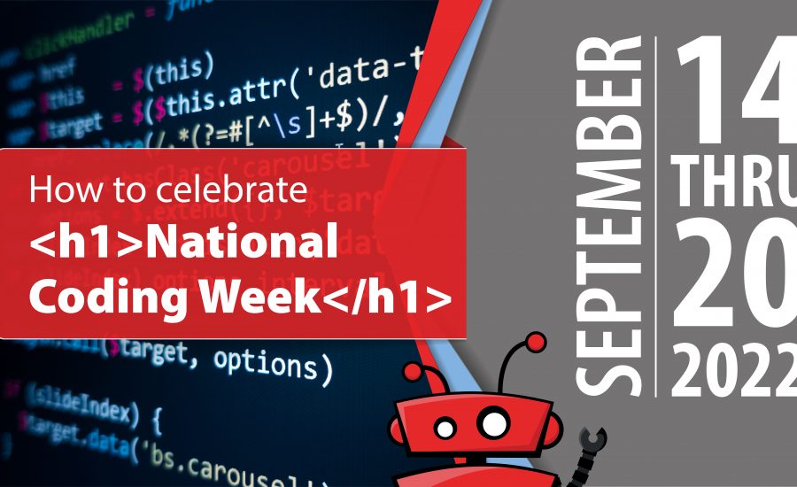 how to celebrate national coding week blog graphic