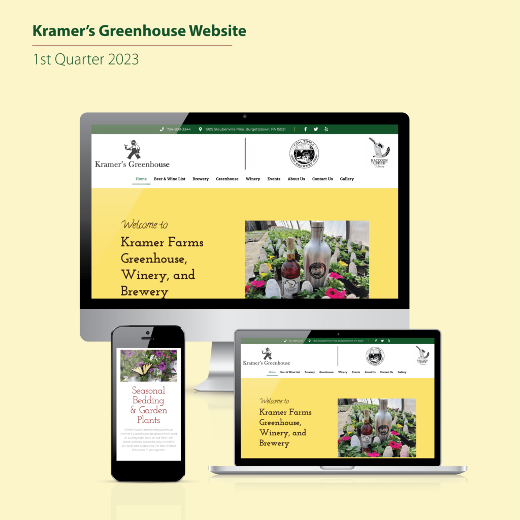 Marketing Services and web design for Kramer's Greenhouse. Website Design and Development | Web Hosting | Web Hosting Provider