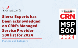 Sierra Experts has been acknowledged on CRN's Managed Service Provider 500 list for 2024.